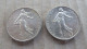 Delcampe - 6 PIECES DE 2 F ARGENT 1914/1916/1917 - 2 Francs