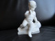 Delcampe - Superbe Statuette D'un Chérubin/enfant Assis - Gesso