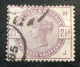 GB77 Victoria  2 1/2 P Violet YT 79 Couronne Oblitéré - Usati