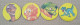 POG 009, Lot De 4 Pogs Avimage Le Petit Dinosaure 1995 Universalcartoon Studios - Otros & Sin Clasificación