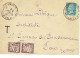 Tarifs Postaux France Du 09-08-1926 (142) Pasteur N° 181 1,50 F. + Taxe  50 C. X 2  N° 37 Timbres  Taxe   Pneumatique 15 - 1922-26 Pasteur