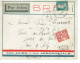 Tarifs Postaux France Du 09-08-1926 (147) Pasteur N° 181 1,50 F.Taxe Poste Restante  30 C. N° 33 Lettre Par Avion Pour L - 1922-26 Pasteur