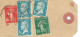 Tarifs Postaux France Du 09-08-1926 (186) Pasteur N° 179 1,00 F. X3 + Semeuse 40 C. + 10 C. Colis  Supérieur 1 Kg -- 09- - 1922-26 Pasteur