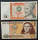 Peru - 1987 - 50 + 500 Intis- P131b +  P134b UNC - Perù