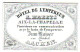 DE 1873 - Carte Porcelaine De A. Habets, Hotel De L'Empereur, Aachen - Sonstige & Ohne Zuordnung
