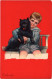 PC ARTIST SIGNED, COLOMBO, CHILD WITH A DOG, Vintage Postcard (b53016) - Colombo, E.