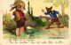 PC ARTIST SIGNED, MAUZAN, SHEEP AND WOLF, Vintage Postcard (b52983) - Mauzan, L.A.