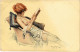 PC ARTIST SIGNED, MILLIÉRE, LES DEMI-VIERGES, Vintage Postcard (b52979) - Milliere