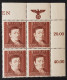 GERMANY THIRD 3rd REICH ORIGINAL 1944 POLAND OCC. GENERAL GOVERNMENT MARGIN BLOCK MNH - Besetzungen 1938-45