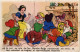 PC DISNEY, SNOW WHITE, LE SOIR AU COIN DU FEU, Vintage Postcard (b52837) - Disneyworld