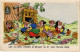 PC DISNEY, SNOW WHITE, LES NAINS PROJETTENT, Vintage Postcard (b52832) - Disneyworld