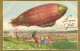 PC CPA ZEPPELIN FANTASY AVIATION SURREALISM CHILDREN VINTAGE POSTCARD (b53313) - Zeppeline