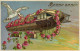 PC CPA ZEPPELIN FANTASY AVIATION SURREALISM BIRD VINTAGE POSTCARD (b53319) - Airships