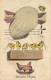 PC CPA ZEPPELIN FANTASY AVIATION SURREALISM CHICKEN VINTAGE POSTCARD (b53298) - Dirigibili