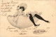 PC KIRCHNER, ART NOUVEAU, LADY IN AN EGG, G4-3, Vintage Postcard (b53274) - Kirchner, Raphael