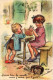 PC ARTIST SIGNED, BOURET, "ADULT" CHILDREN, Vintage Postcard (b53150) - Bouret, Germaine
