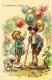 PC ARTIST SIGNED, BOURET, "ADULT" CHILDREN, Vintage Postcard (b53141) - Bouret, Germaine