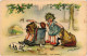 PC ARTIST SIGNED, BOURET, "ADULT" CHILDREN, Vintage Postcard (b53127) - Bouret, Germaine