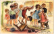 PC ARTIST SIGNED, BOURET, "ADULT" CHILDREN, Vintage Postcard (b53126) - Bouret, Germaine