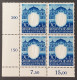 GERMANY THIRD 3rd REICH 1943 ORIGINAL POLAND OCC. GENERAL GOVERNMENT NSDAP 3RD ANN. MARGIN BLOCK MNH - Occupation 1938-45