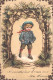 13809704 - Grusskarte Mit Junge Von 1902  Holzbrandimitation - Sonstige & Ohne Zuordnung