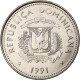 République Dominicaine, 25 Centavos, 1991, Nickel Clad Steel, SPL, KM:71.1 - Dominicaine