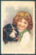 Animals Bernese Mountain Dog Child Serie 8277 Cartolina Postcard TW1061 - Andere & Zonder Classificatie