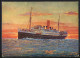 Künstler-AK Robert Schmidt: Nordd. Lloyd, Passagierschiff Derfflinger  - Steamers