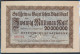 Bayern Inflationsgeld Bayerische Staatsbank Bankfrisch 1923 20 Millionen Mark (10382986 - 20 Miljoen Mark