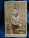 Photo Cdv Herbert à Beauvais - Fillette Aux Cheveux Courts, Boucles D'oreilles Second Empire Ca 1865  L678 - Alte (vor 1900)