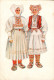 Yougoslavie Croatie Serbie Monténégro Lot De 8 Cartes Costumes Traditionnels Danse Folklore - Yugoslavia