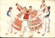 Delcampe - Yougoslavie Croatie Serbie Monténégro Lot De 8 Cartes Costumes Traditionnels Danse Folklore - Joegoslavië
