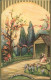 CHIOSTRI SIGNED 1920s POSTCARD - COUPLE & FLOWERS TREE - EDIT BALLERINI & FRATINI - N.292 (5607) - Chiostri, Carlo
