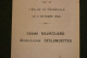 Delcampe - Image Religieuse La Sainte Famille Souvenir De Mariage 1924 à Négreville - Holy Card Holy Familly - Devotion Images