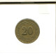 20 CENTIMES 1972 ARGELIA ALGERIA Moneda #AS186.E.A - Algérie