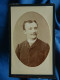 Photo CDV Hermann à Paris  Portrait Homme Moustachu Souriant CA 1885-90 - L678 - Ancianas (antes De 1900)