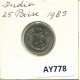25 PAISE 1985 INDIA Coin #AY778.U.A - Indien