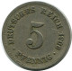 5 PFENNIG 1906 A ALEMANIA Moneda GERMANY #DB197.E.A - 5 Pfennig