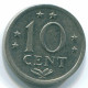 10 CENTS 1971 ANTILLAS NEERLANDESAS Nickel Colonial Moneda #S13438.E.A - Nederlandse Antillen