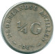 1/4 GULDEN 1967 NETHERLANDS ANTILLES SILVER Colonial Coin #NL11553.4.U.A - Nederlandse Antillen