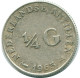1/4 GULDEN 1965 NETHERLANDS ANTILLES SILVER Colonial Coin #NL11373.4.U.A - Antille Olandesi