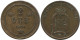 2 ORE 1894 SCHWEDEN SWEDEN Münze #AD011.2.D.A - Suède