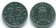 25 CENTS 1971 ANTILLES NÉERLANDAISES Nickel Colonial Pièce #S11531.F.A - Antillas Neerlandesas