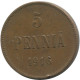 5 PENNIA 1916 FINLANDE FINLAND Pièce RUSSIE RUSSIA EMPIRE #AB210.5.F.A - Finlande