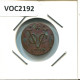 1734 HOLLAND VOC DUIT NIEDERLANDE OSTINDIEN NY COLONIAL PENNY #VOC2192.7.D.A - Indes Neerlandesas