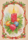 Bonne Année Noël BOUGIE Vintage Carte Postale CPSM #PBN783.A - Nouvel An