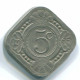 5 CENTS 1965 NIEDERLÄNDISCHE ANTILLEN Nickel Koloniale Münze #S12431.D.A - Antillas Neerlandesas