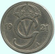 50 ORE 1921 SWEDEN Coin #AC692.2.U.A - Suecia