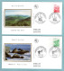 FDC France 1995 - Les Régions Françaises : Bretagne, Vosges, Auvergne, Camargue - YT 2949 à 2952 (soie) - 1990-1999