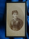 Photo CDV Geiser à Alger Portrait Jeune Fille  Robe Avec Bustier Lacé CA 1885-90 - L678 - Ancianas (antes De 1900)